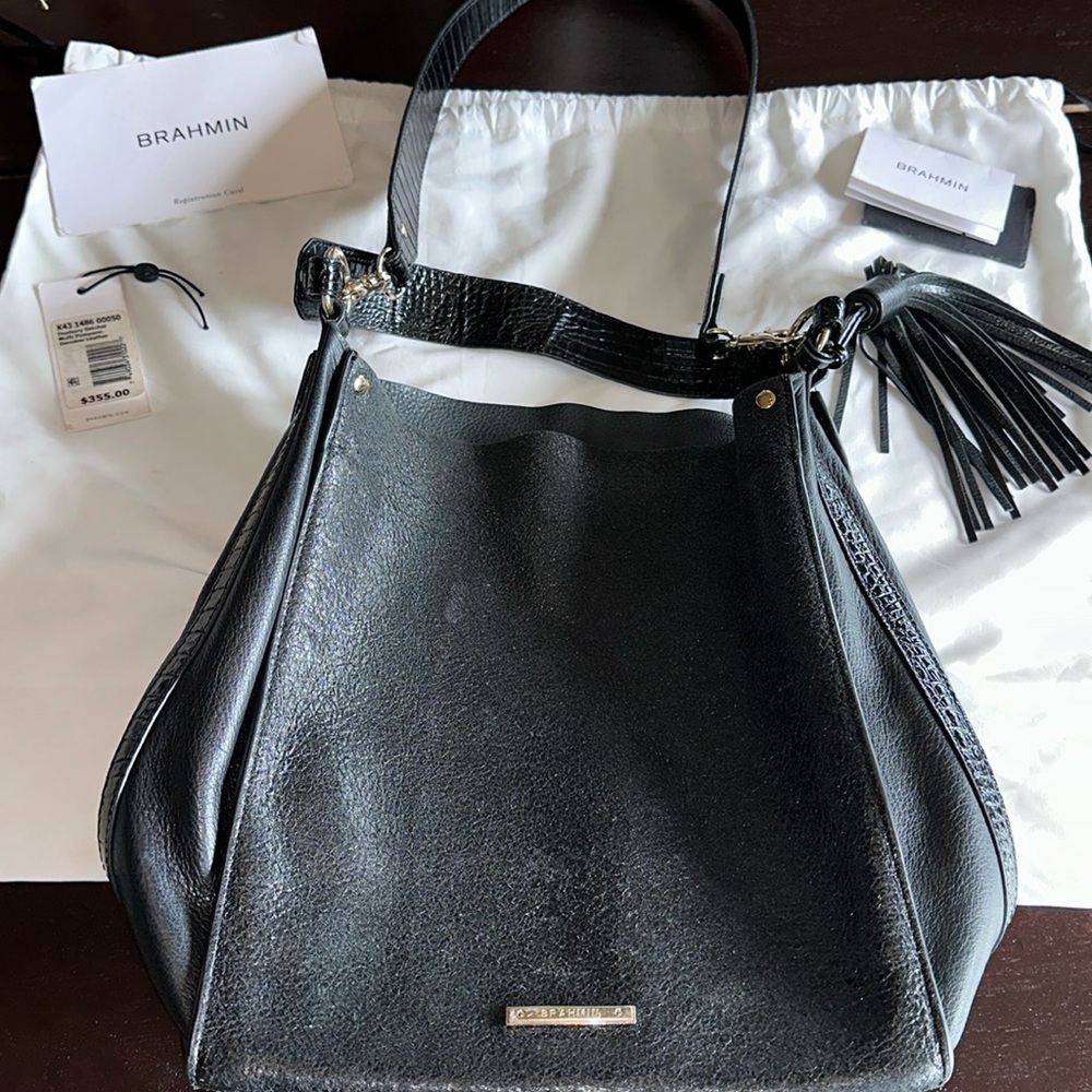 Brahmin Duxbury Black Satchel Bag